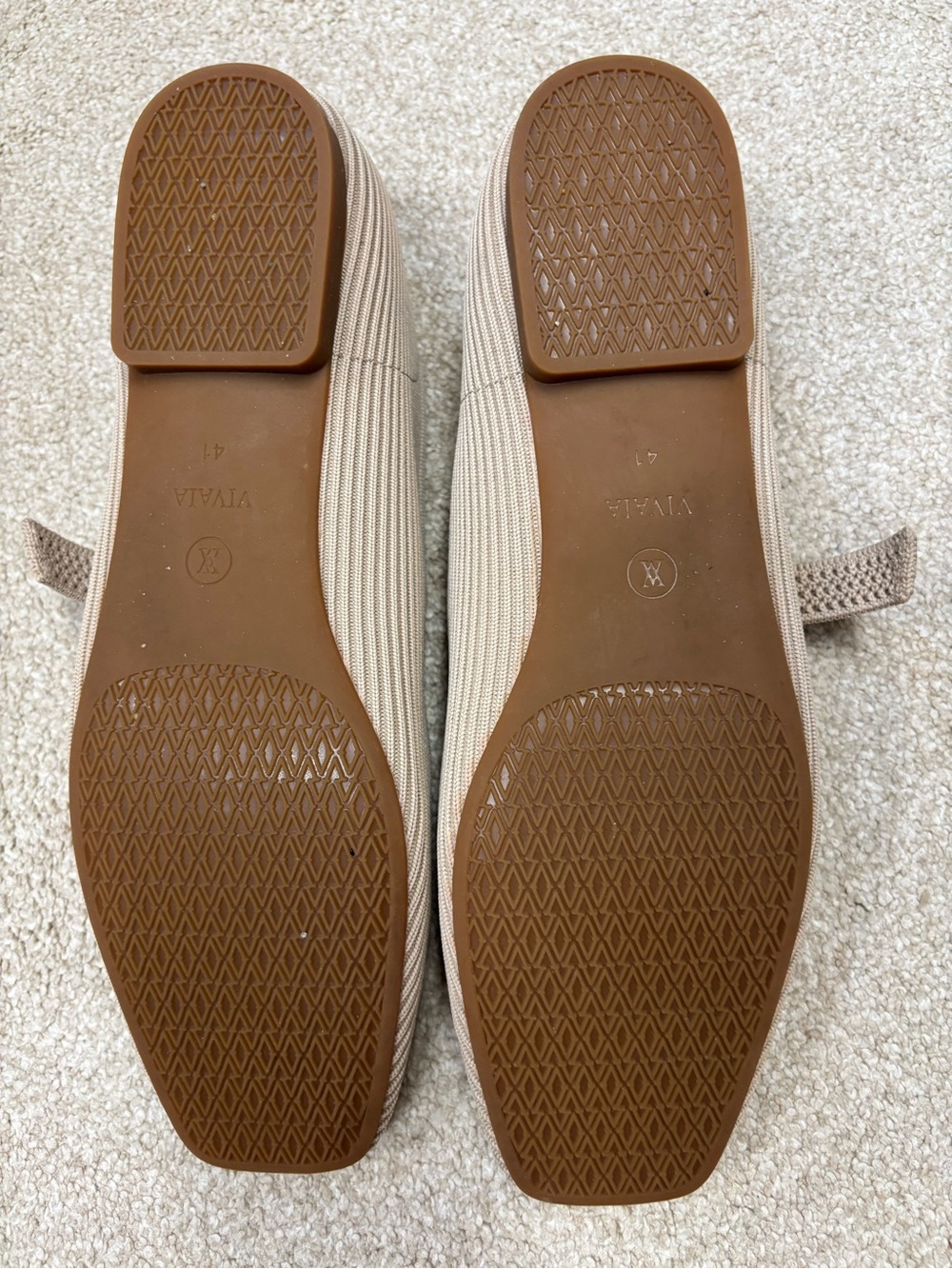 Vivaia Margo Mary Jane Square Toe Flats size 9.5/41EU Almond color - Picture 5 of 9